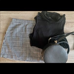 Houndstooth Mini Skirt